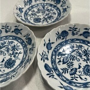 3 Wood & Sons BLUE FJORD Fruit Dessert (Sauce) Bowl, 5 inch